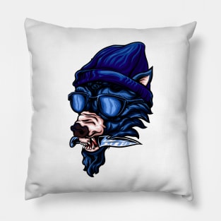 hype wolf gang illustration Pillow