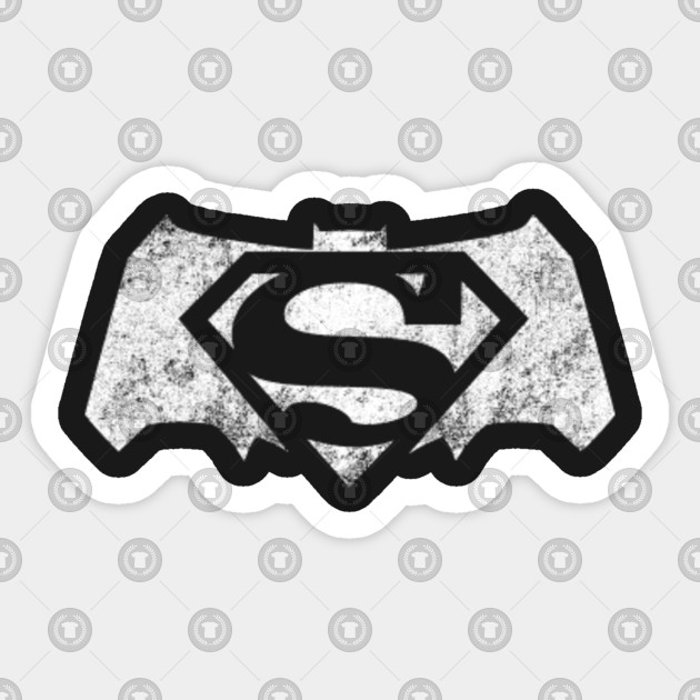 Batman Vs Superman Symbol Confrontation Sticker Teepublic