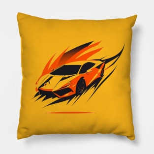 Sports Car Lamborghini Design Pillow