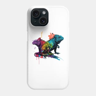 Colorful Iguana Art Phone Case