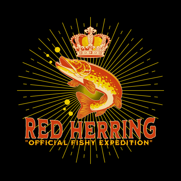 Red Herring Dark Color Shirt Design by LostVikingTee