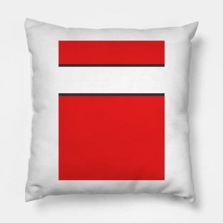 Fulham Red and White and Grey Hoop Away 2010 Pillow