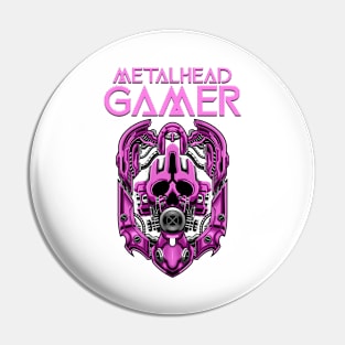 Metalhead Gamer Pink Pin