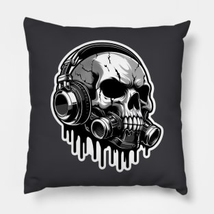 Steampunk skull #2 Pillow