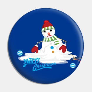 merry christmas melting snowman Pin