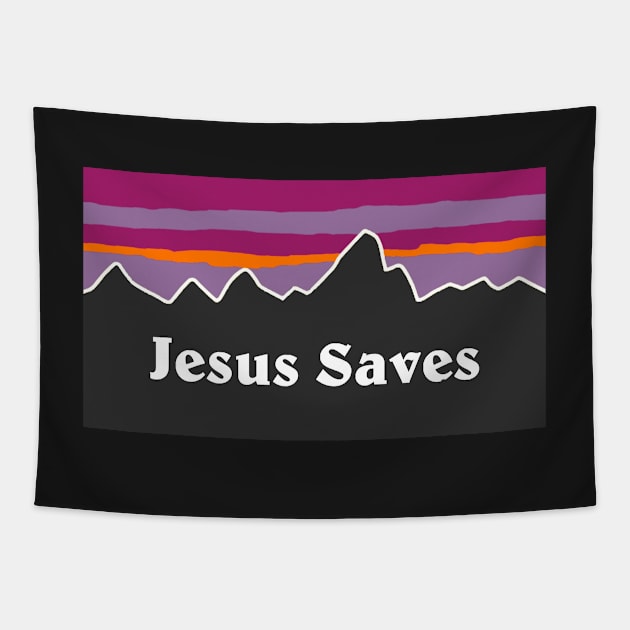 Jesu Saves Tapestry by mansinone3