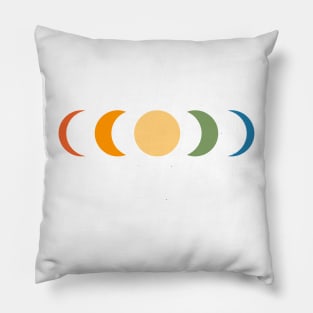 Rainbow Moon Phase Pillow