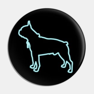 80s Retro Neon Sign Boston Terrier Pin