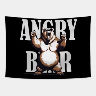 Brown bear is angry Tapestry