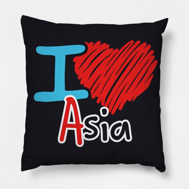 i love asia Pillow by ThyShirtProject - Affiliate