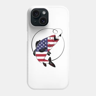 4th of July Fishing American Flag Phone Case