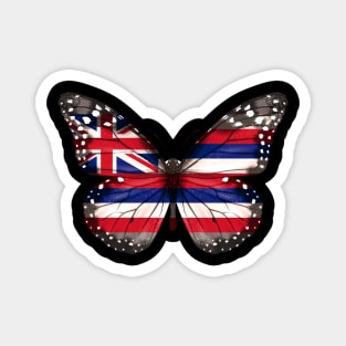 Hawaii Flag Butterfly - Gift for Hawaiian From Hawaii HI Magnet