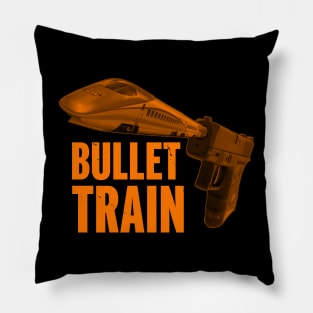 Cool Awesome Bullet Train Original Photographic Gun Art For Gun Fans Pillow