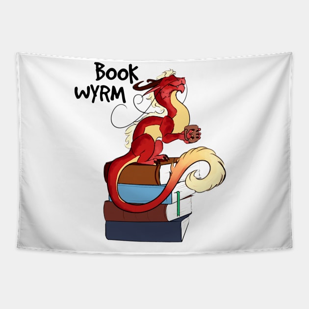 Book Wyrm Tapestry by Ink_Raven_Graphics