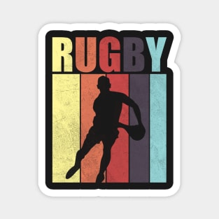 Retro Rugby Vintage 70s Team Nostalgia Magnet