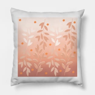 Leaves in neutral tone faded pattern 2 Pillow