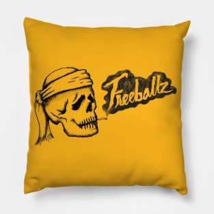 Freeballz Stoned Skull Black Pillow