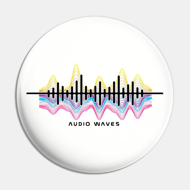 Colorful Music Audio Waves Pin by Nobiya