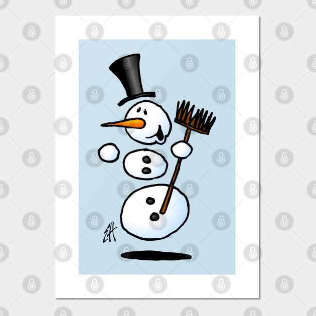 Dancing Snowman Winter Wonderland Posters And Art Prints