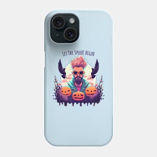 Let the spook begin - Halloween hipster T Phone Case