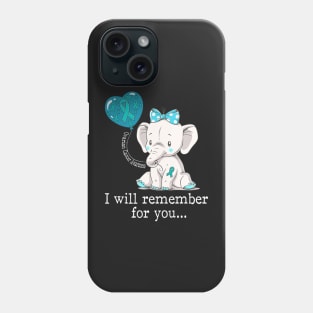 Ovarian Cancer Awareness Elephant Funny Phone Case