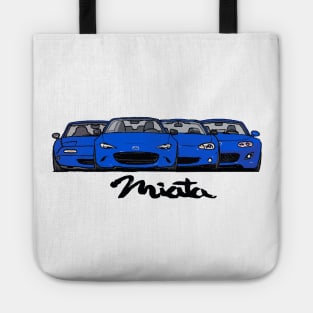 MX5 Miata Generations Blue Tote