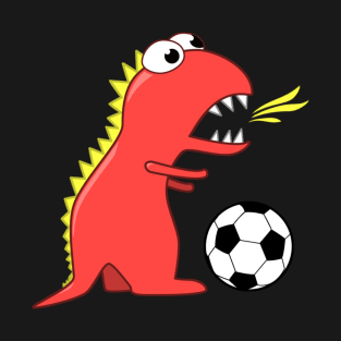 Funny Dinosaur Soccer Player T-Shirt