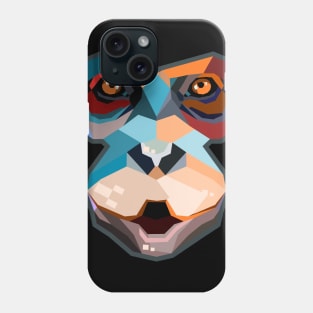 Chimpanzee geometrical face Phone Case