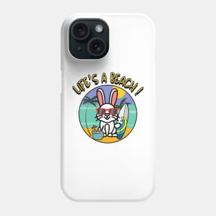 Cute bunny Goes to the beach Phone Case