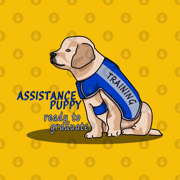 Assistance Puppy Ready to Graduate: Golden Retriever Cutie by Fun Funky Designs