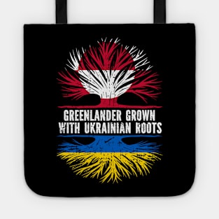 Greenlander Grown with Ukrainian Roots Flag Tote