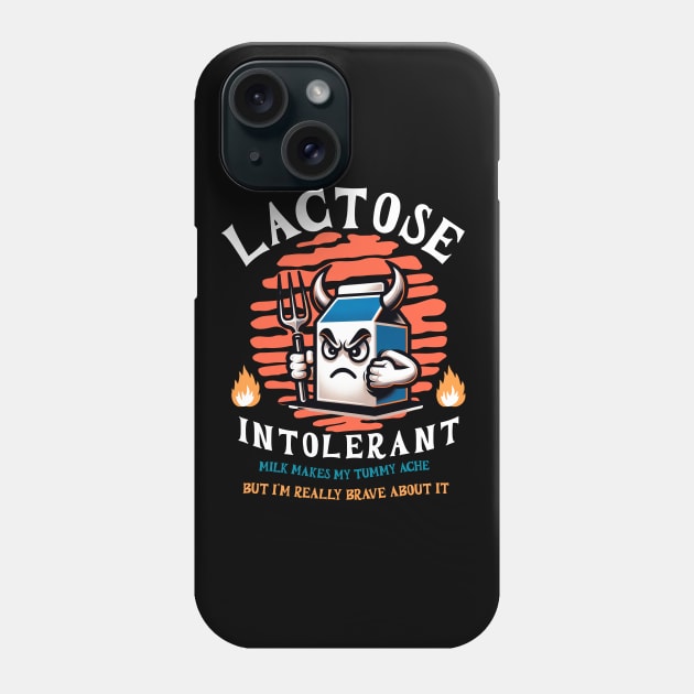 Lactose Intolerant Funny Cringy Gift For Friends , Milk Free Lactose Tolerant, Meme Gen Z Teenager Allergy LMAO Phone Case by Snoe