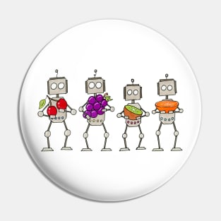 Cherry Grape Kiwi Orange Bots Pin