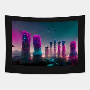 Bioluminescent coral reef Tapestry