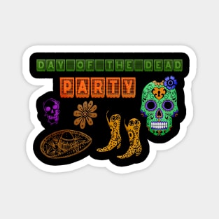 Halloween Day Of The Dead Party Magnet