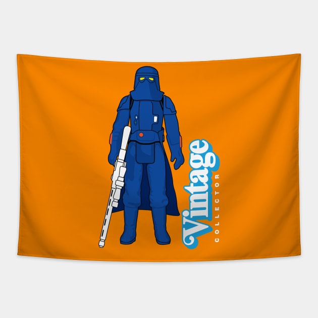 Vintage Collector - UZAY Blue Star Action Figure Tapestry by LeftCoast Graphics