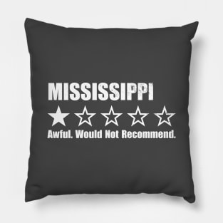 Mississippi One Star Review Pillow