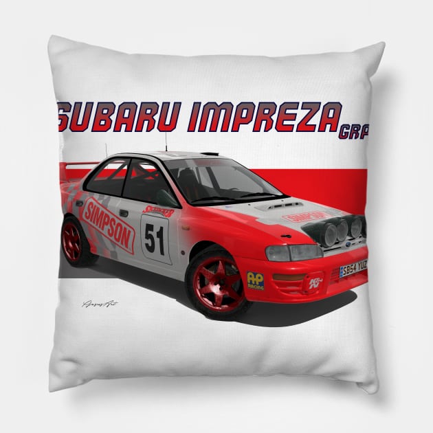 Subaru Impreza GrpA simpson Pillow by PjesusArt