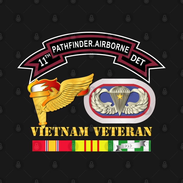 11th Pathfinder Det - VN Vet w Abn Badge Cbt Star PathFinder Badge by twix123844