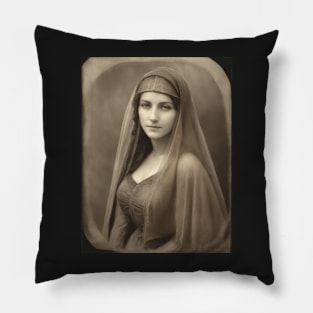 Mysterious Vintage Lady 1 Pillow