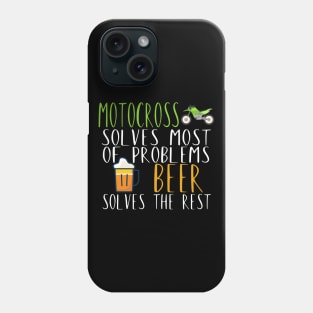 Motocross problems beer Phone Case