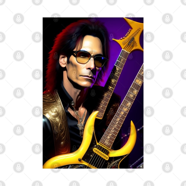 Rockstar steve vai graphic design artwork by Nasromaystro