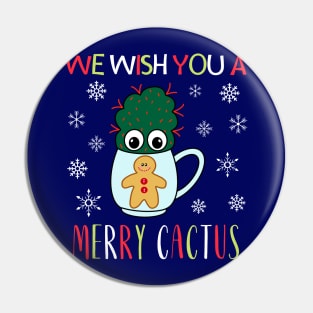 We Wish You A Merry Cactus - Small Cactus With Red Spikes In Christmas Mug Pin