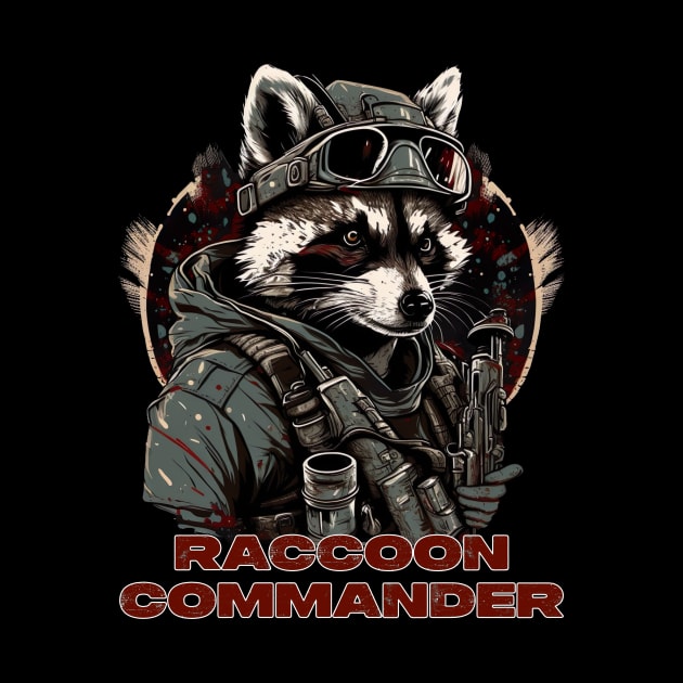 Raccoon Soldier Commander on duty by AI - Made Me Do It