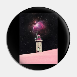 There's Always a Lighthouse  - Space Aesthetic, Retro Futurism, Sci Fi Pin