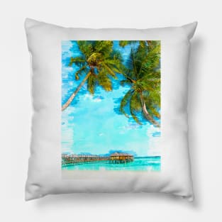 Summer Vibe Maldives Beach Lagoon Hotels Pillow