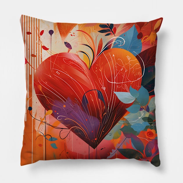 Discover True Romance: Art, Creativity and Connections for Valentine's Day and Lovers' Day Pillow by insaneLEDP