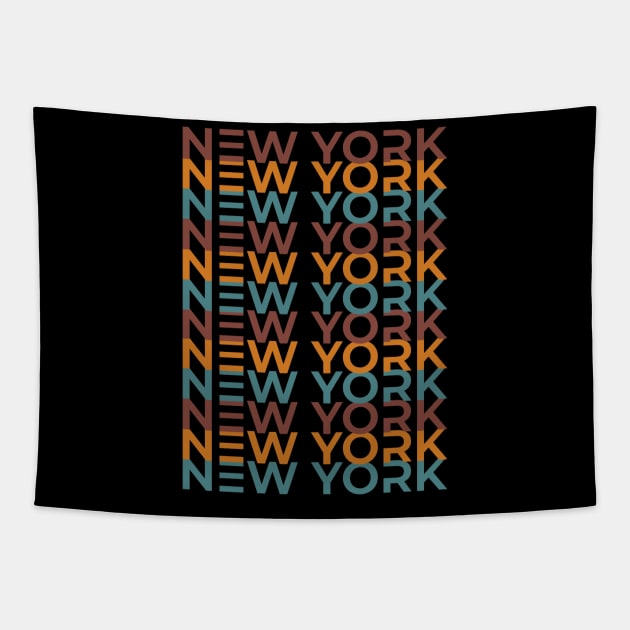 New York typographic design Tapestry by Blueberry Pie 