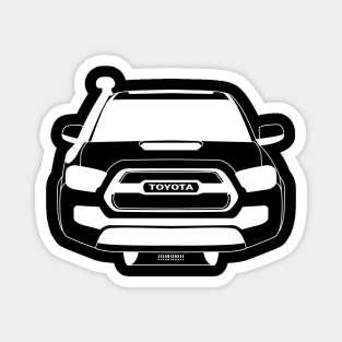 Toyota Tacoma White Outline Magnet