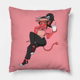 Barista Demon Pillow